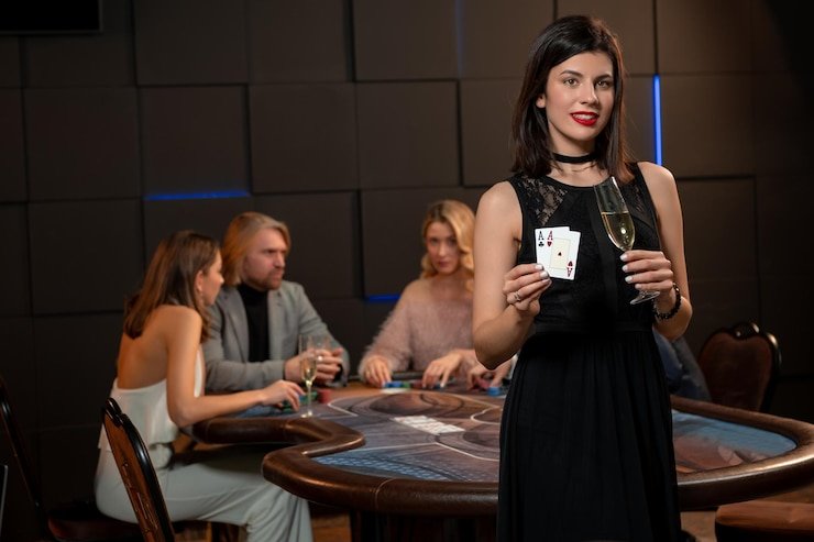 Sic Bo Dadu live dealer rolling three dice on presidenslot apk casino table